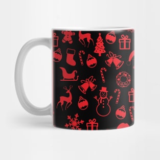 Red Christmas Medley Mug